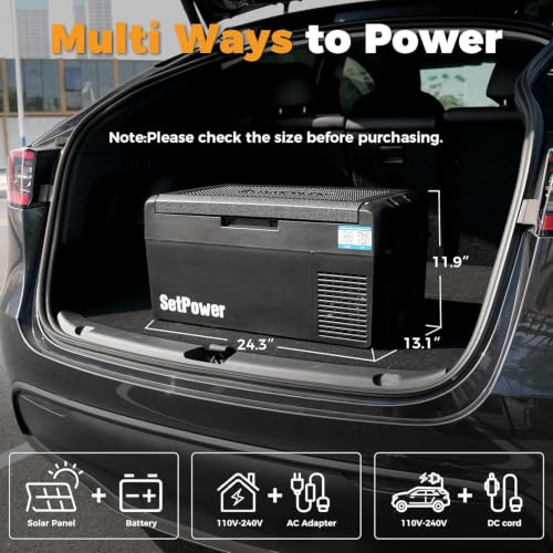 Image of Setpower Electric Cooler Car Refrigerator 12V Fridge Portable Freezer