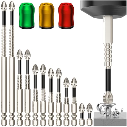 Image of High-Magnetic Screwdriver Drill Bit Set with 3pcs Magnetic Screw Holder