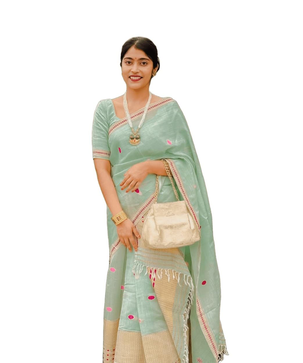 emersyn Latest Assamese Trendy Toss Silk Mekhela Chador White Color Mekhela Sador (The Beauty Of Indian Weaving)-picture-42