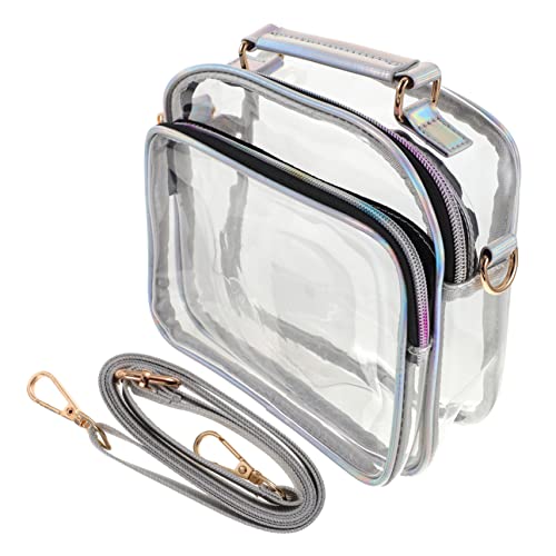 女性用のラインストーンショルダーバッグ パールチェーン付き