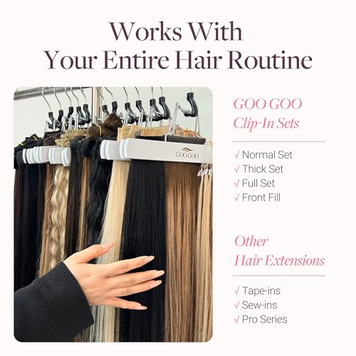Image of GOO GOO Clip in Hair Extensions Real Human Hair Back Fill Extension 2Pcs