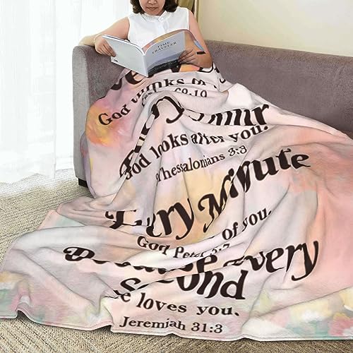 Christian Inspirational Soft Throw Blanket - Faith and Spiritual Gift for Women, Men, Adults, Kids - Personalized Religious 50"x 60" Blanket