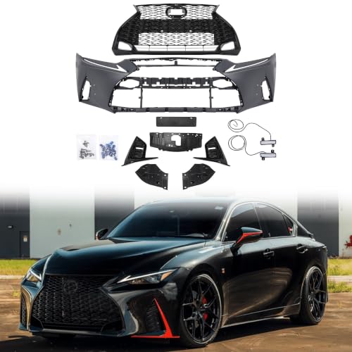 Bumper Front Cover Set With Lamp Fit for Lexus IS IS300 IS350 to 21 F-Sport