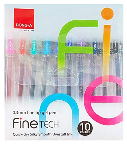 DONG-A Fine-Tech Bolígrafos Gel 0.3mm (10 colores) miniatura 6