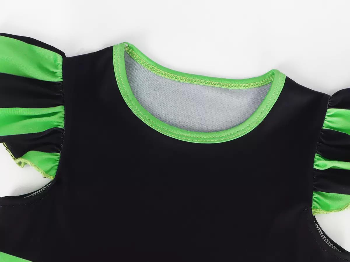 10 Pcs Halloween Black Witch Costume for Girls Pink Dress for Kids - Image 4