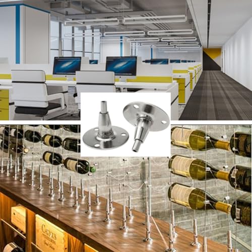 Image of Haidong Spring Hook Hanging Disc Ceiling Sign Hanger Round Wire Rope Hanger for Lamp Hanging Billboard Installation etc 2PCS