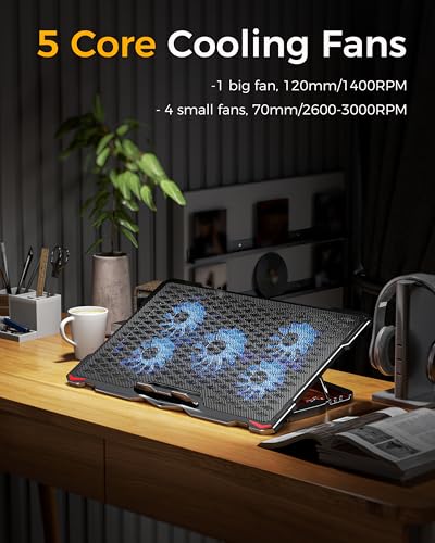 AICHESON S035 y 003 Set de Enfriadores para Laptop Azul miniatura 2