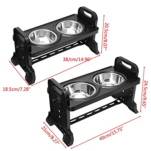 WHXL-Double-Dog-Bowls-Adjustable-Height-Elevated-Pet-Feeding-Dish-Stainless-Steel-Puppy-Cats-Food-Water-Container-Feeder-Stand-Tray