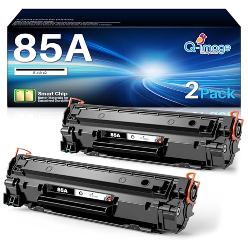 Q iamge CE285A 85A Tóner Compatible para HP 85A Tóner para HP LaserJet P1102W P1102W Tóner P1102 M1212NF M1132MFP M1217NFW M1212 M1132 M1210 M1210MFP P1109 Negro (2 Pack)