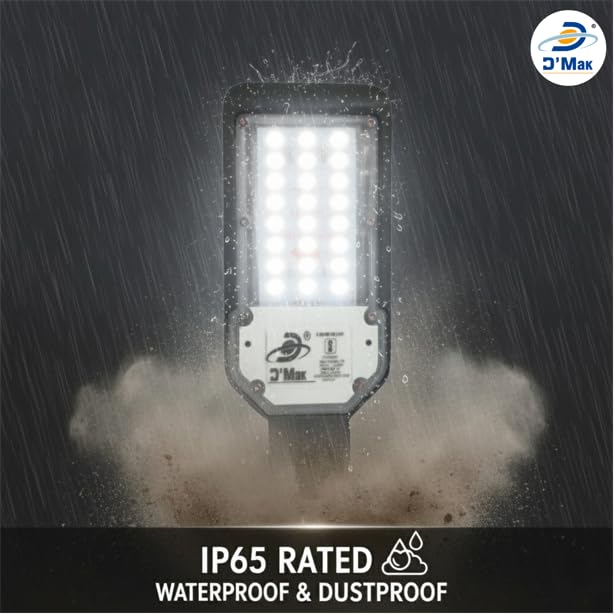Image of D'Mak LED Street Light White Focus with Lens Waterproof IP65 for Outdoor Purposes (Pack of 2, 24W LED Street Light)
