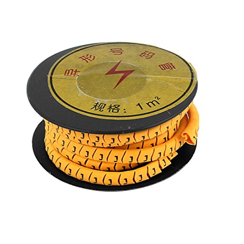 Marcador de cable amarillo Aexit 1.6M PVC Flexible miniatura 1