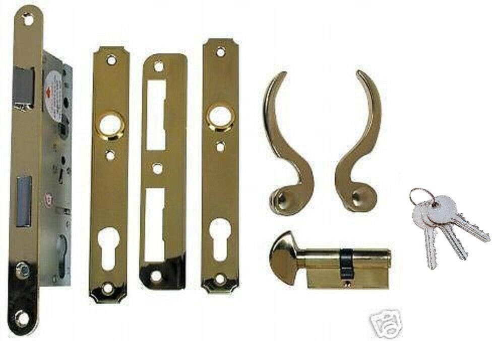 Atrium Door Mortise Lock Exact Replacement with Three Keys