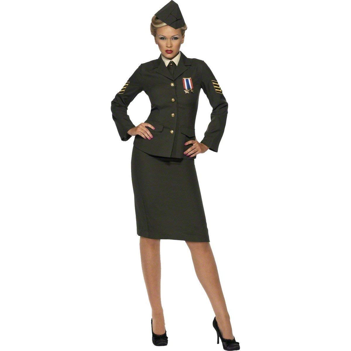 Smiffys Women's Smiffys Wartime Officer Costume Adult-Sized Costume (pack of 1)