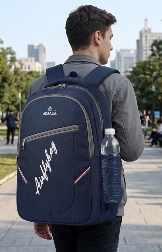 Image of Medium 35L Durable Fancy Modern Unisex School Bag,Ofice Bag,Travel Bag,Cabin Bag,Luggage Bag And College Bag(NAVY BLUE SOFT AIRFLY)