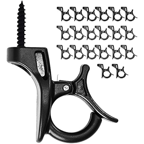 20pcs Q Hook Holder Screw-in Ceiling Hooks for Hanging String Lights Christmas Lights, Plants, Wind Chimes, Cabinet Shelf fit for Outdoor & Indoor (Ceiling Hook) Cover