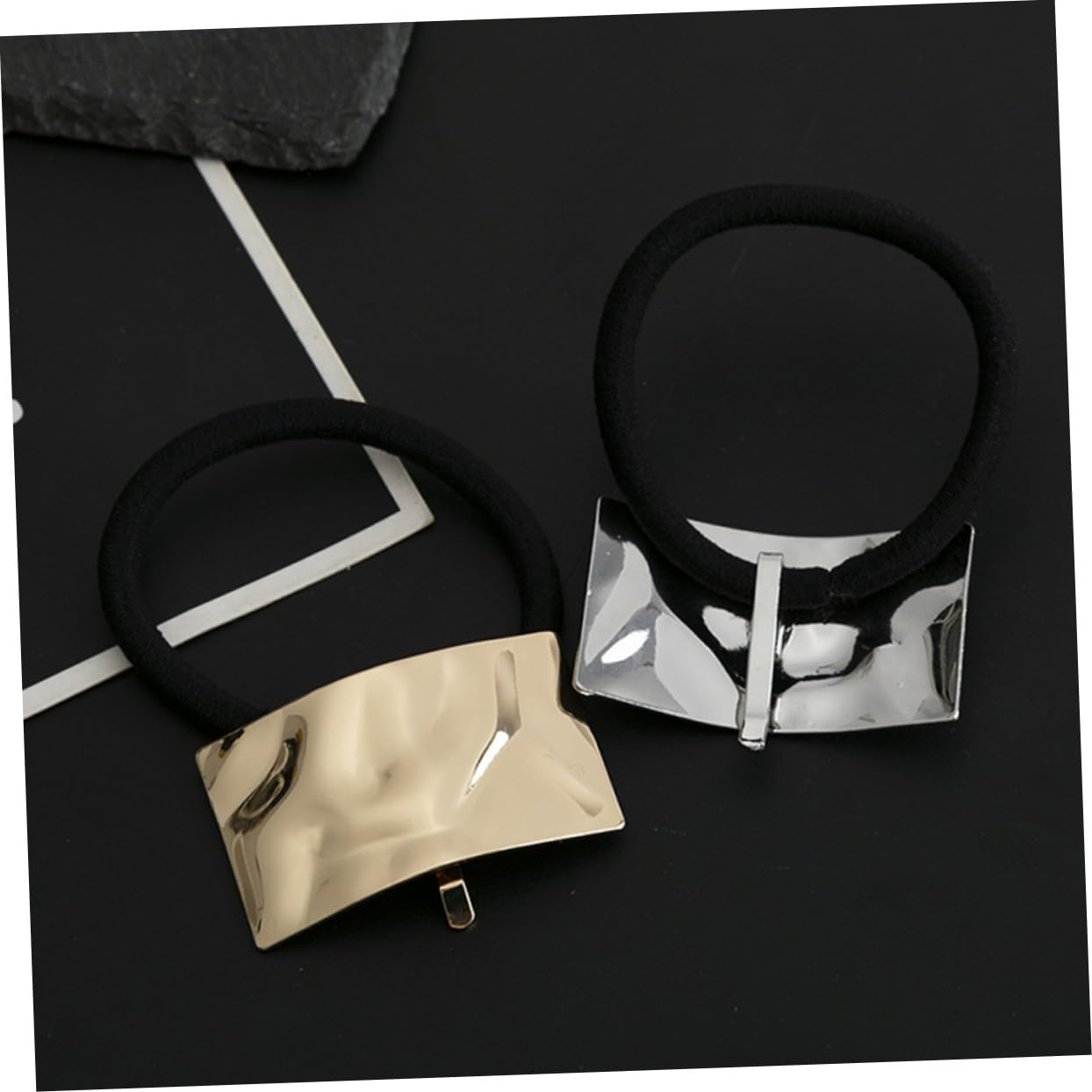 Didiseaon 16pezzi Metal Elastic Hair Ties Fasce Per Metallo Accessori Per Ponytail Eleganti e Resistenti Per Donne e Ragazze Colori e Oro