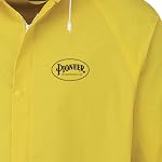 Pioneer V3010560-L Vented Rain Jacket - 2 Large Cargo Pockets, Yellow, L