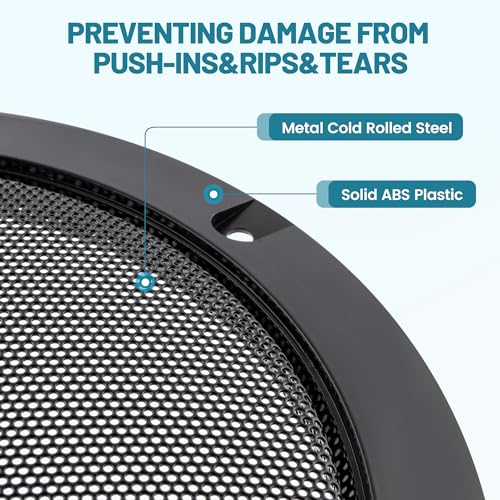 Nuith 4 Inch Metal Mesh Round Speaker Grill Cover For Car Speaker Mounting Home Audio Diy Waffle Speaker Grills Decorative thumb #6