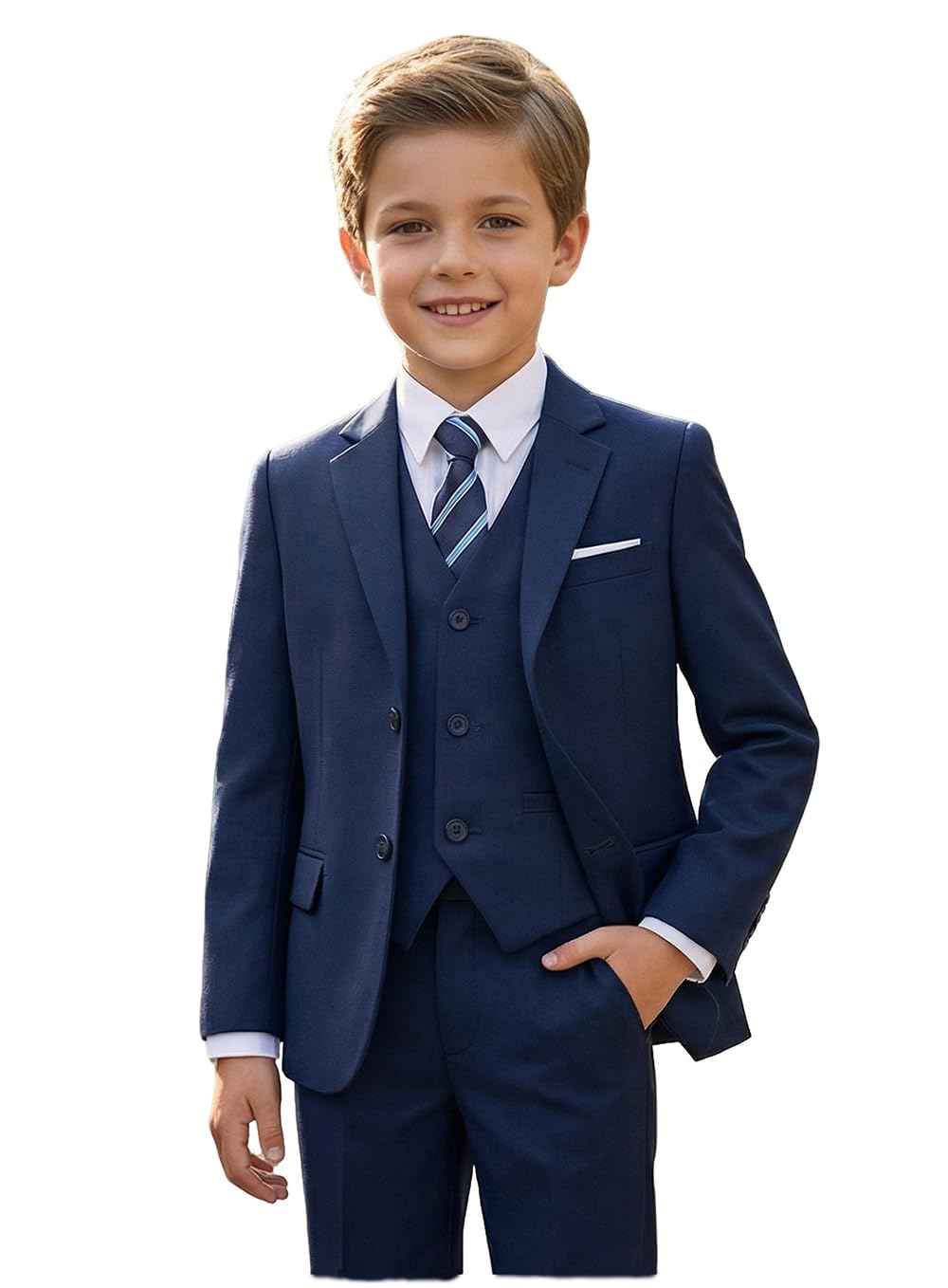 - Boys Suits 5 Piece Slim Fit Suit for Kids Formal Ring Bearer Suits