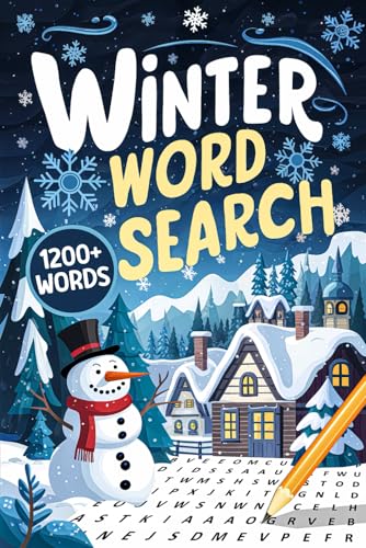 Winter Word Search for Adults 1200+ Words: Relaxing Word Find Puzzle Book for Adults and Seniors, Large Print Winter Holiday Activity Book with Solutions image 2