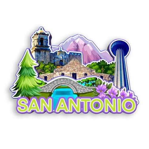 Imán decorativo San Antonio Texas 3-4 pulgadas miniatura 2