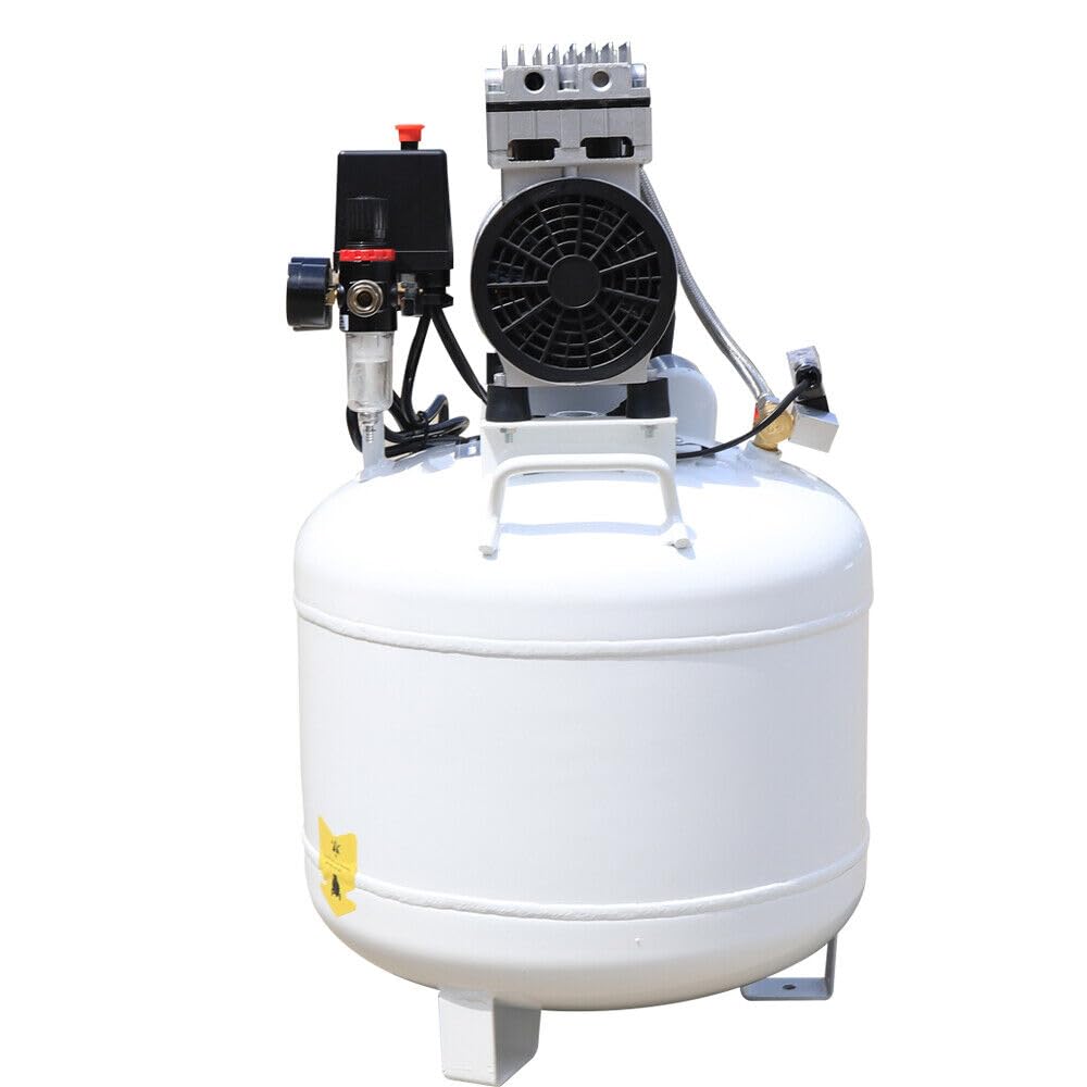 40L Silent Air Compressor 150 PSI Electric Portable Air Compressor Silent Air Storage Pump 10 Gallon Oil Free Small for Home Medical Equipment/Dental Chair Device