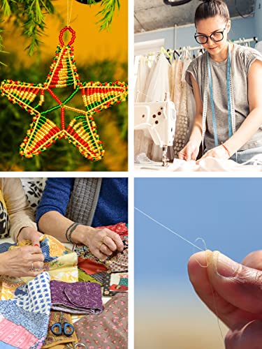 Mandala Crafts Nylon Invisible Thread For Sewing Quilting - Fishing Line Monofilament Transparent Thread For Wigs Beading - Clear String For Hanging Decorations #TOP3