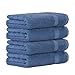 Produktbild Luckytowel Handtücher Set 50x100 cm  Oeko-TEX Handtuch-Set aus 100% Baumwolle mit 600 g/m²  Frottiertücher mit Aufhängeschlaufe  flauschig & saugstark  Frottee Handtuchset  4er Pack Blau