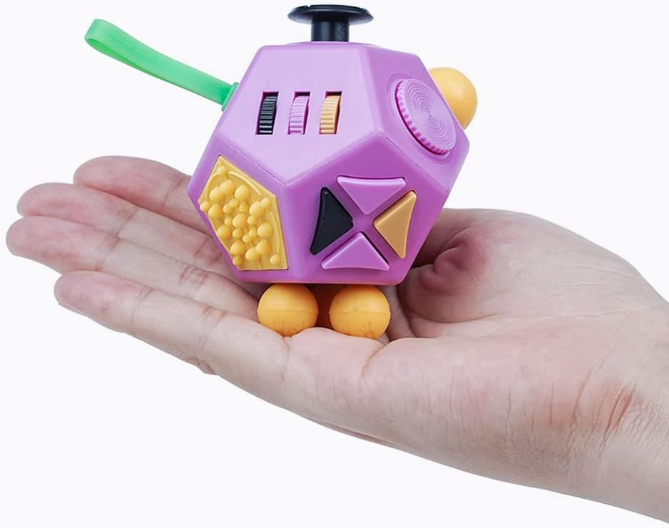 MOSHNOLY 12 Sided Fidget Toy for Adults, Anti Anxiety Dodecagon Cube Relieves Stress and Decompression Controller Block, Toys for Kids and Adult with ADHD ADD OCD Autism in School