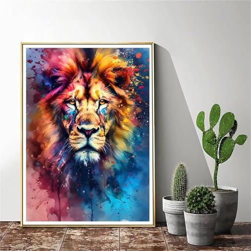 Peinture par numéro animal grand format pour s'accorder un moment de détente au salon