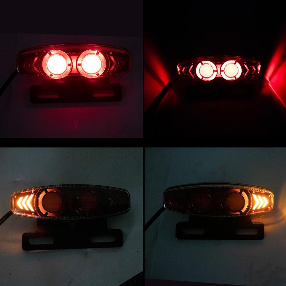 Fanale Posteriore a LED per ebike, 36V 48V, per Accessori per Biciclette elettriche, connettore SM, per Ciclismo Notturno.
