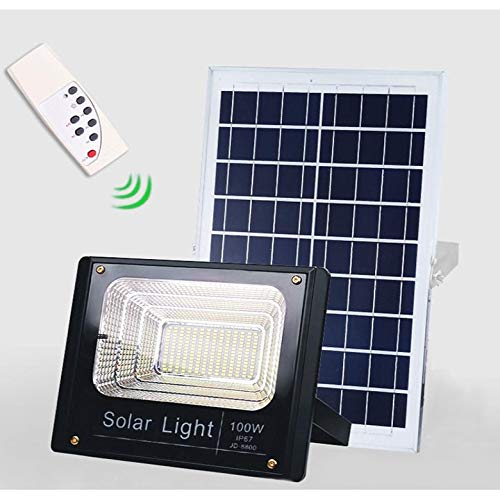 Refletor de Led 100W Com Placa Solar a Prova D'água e Controle Remoto