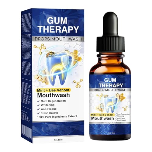 Collutorio - Denti E Gengive, 50 Ml, Detergente Naturale Per Denti E Gengive, Liquido Per L'igiene Orale Rinfrescante, Formula Delicata Senza Alcol Adulti, Riparazione Secchi, Igiene Dentale Quotidian