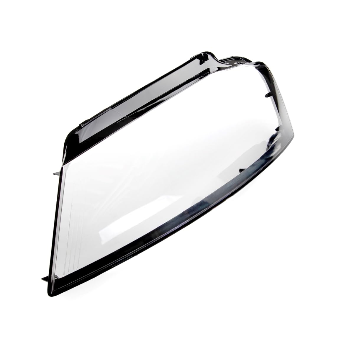 LST Scheinwerferglas Streuscheibe Frontlicht Abdeckung Glas links transparent schwarz kompatibel mit Audi A3 8P1 8P7 8PA Sportback Cabrio 2008-2012