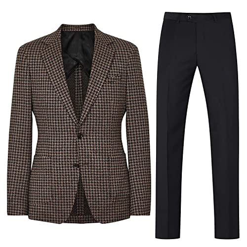 Costume homme pour banquet et activités habillées en motif classique pied de poule