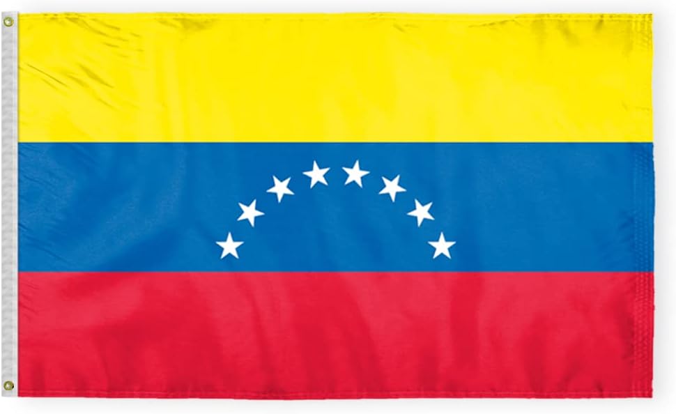 AGAS Venezuela No Seal Flag 2x3 ft Outdoor 200D Nylon Double Stitched Hem Never Rust Brass Grommets Canvas Header Venezuela Flag