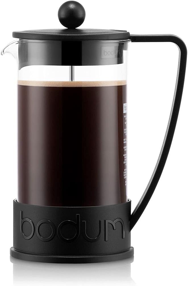 BODUM Brazil 3 Cup French Press Coffee Maker, Black, 0.35 l, 12 oz