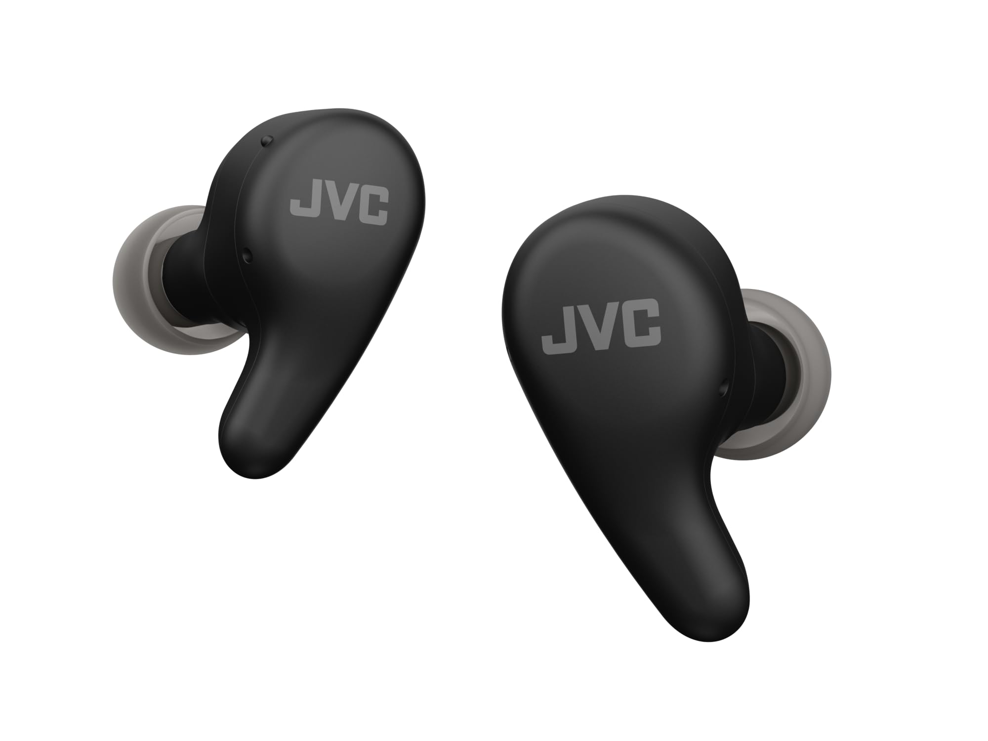 JVC HA-A23T-B Écouteurs True Wireless Gumy Premium avec Annulation du Bruit, Bluetooth 5.4, Mode sonore ambiant, 26 Heures d'autonomie et étui de Charge translucide, USB-C, Noir