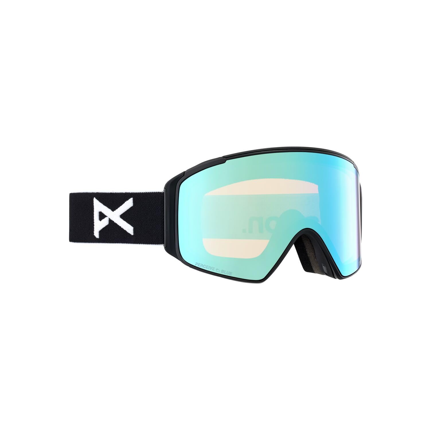 Anon M4S Cylindrical Snow Goggles + Bonus Lens + MFI® Face Mask (Frame: Black, Lens: Perceive Variable Blue, Spare Lens:Cloudy Pink)