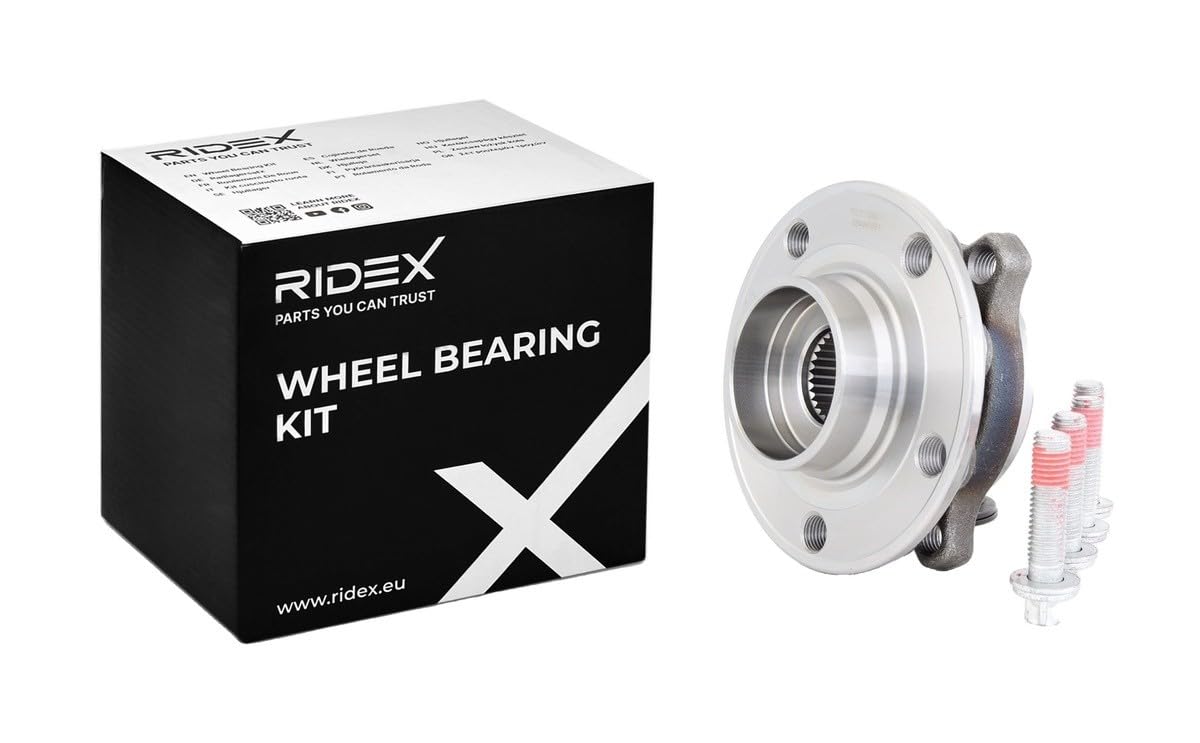 RIDEX 654W0261 Kit cuscinetto ruota Anteriore bilaterale con sensore ABS integrato con bulloni/viti
