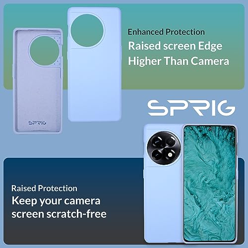 Image of SPRIG Cases Compatible with OnePlus 11R 5G Liquid Silicone Cover Premium Back Cover Case Drop Tested Shock Proof for Boys and Girls with Camera Protection (Blue)