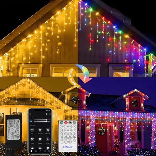 ONSTUY Color Changing Icicle Lights for Outside,115ft 1000 LEDs Christmas