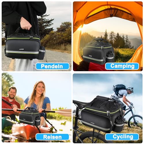 Lixada Fahrradtaschen für Gepäckträger, Fahrrad Gepäckträgertasche, Wasserdicht Fahrrad Sitz...