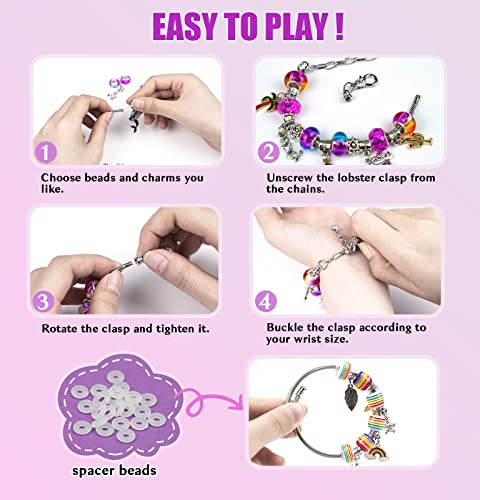 Gionlion GL-CHARMS-220314 Charm Bracelet Making Kit, Jewelry Making Kit Trendy Stuff For Kids Ages 6-12 thumb #5