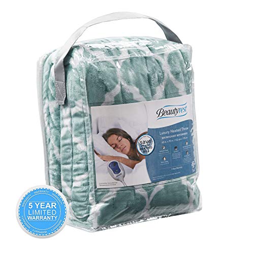 image for Beautyrest Plush Electric Throw Blanket – Secure Comfort Technology-