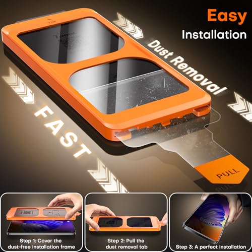 Image of TOCOL Privacy Screen Protector for Samsung Galaxy S26 Ultra, 9H Hardness Military Grade Shatterproof HD Tempered Glass Easy Installation Case Friendly 2 Pack