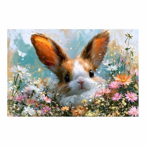 Art mural sur toile animaux et décoration salon fleur sauvage 40x60