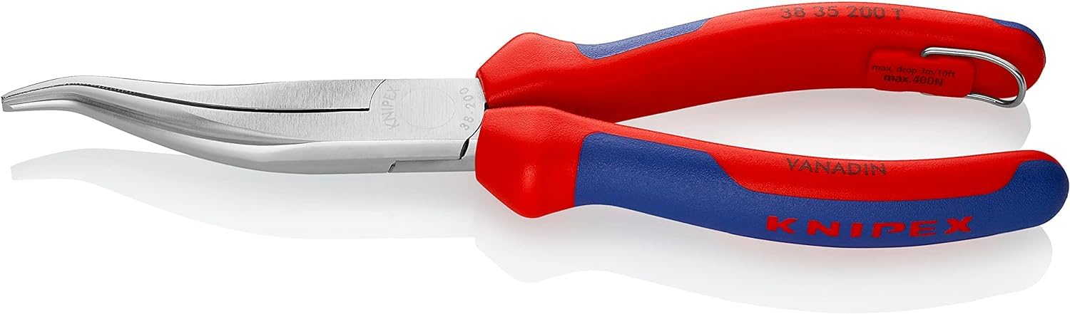 Alicate para mecánicos cromado Knipex 38 35 200 T con sistema de anilla integrada