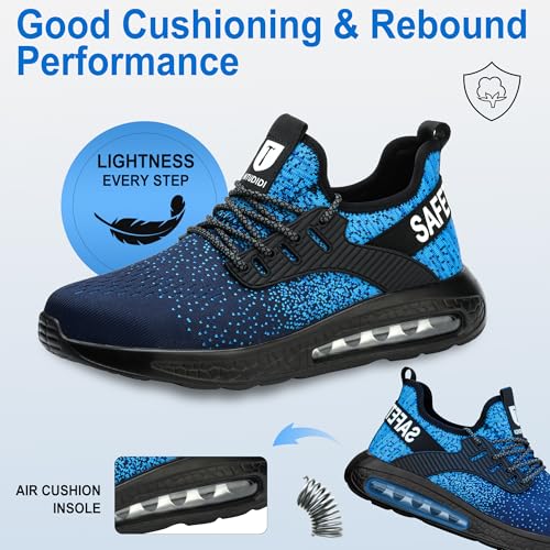 Scarpe Antinfortunistiche Uomo Donna Scarpe da Lavoro Donna Antiscivolo Scarpe Antinfortunistica Anti-Schiacciamento Ammortizzazione Comodo Traspiranti Leggere con Punta in Acciaio Ammorti 38-46 EU