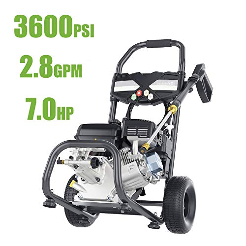 TEANDE 3600PSI Gas Pressure Washer 2.8GPM Power Washer 212CC Gas Pressure Washer Powered